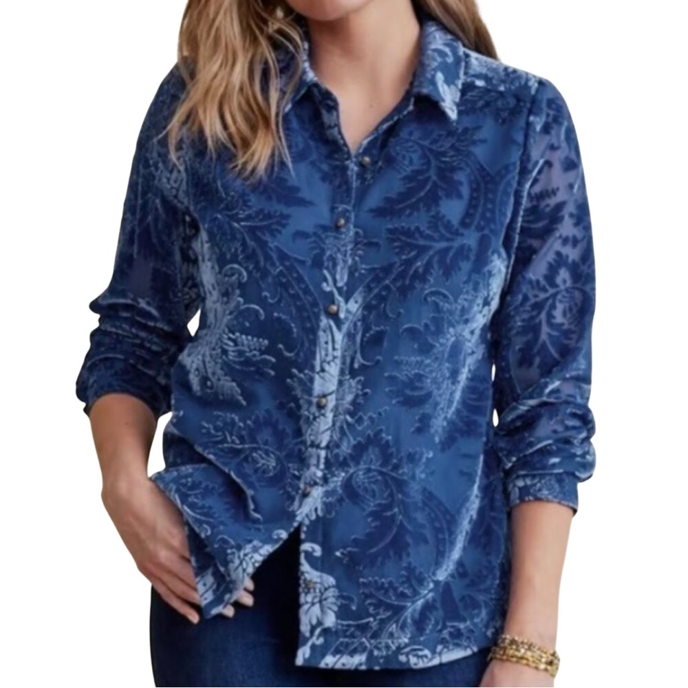 Soft Surroundings Floreat Burnout Shirt